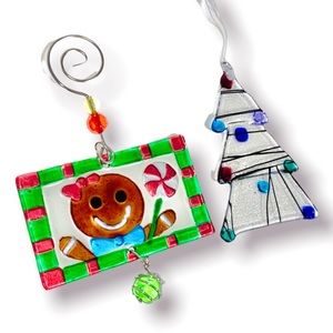 Colorful Stained glass Christmas ornaments